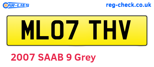 ML07THV are the vehicle registration plates.