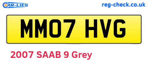 MM07HVG are the vehicle registration plates.