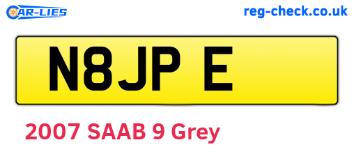 N8JPE are the vehicle registration plates.