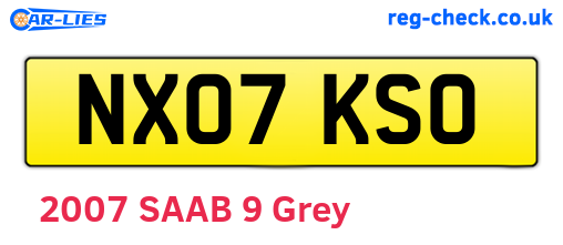 NX07KSO are the vehicle registration plates.