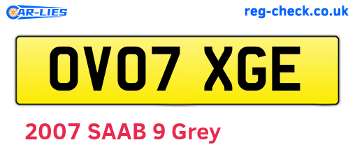 OV07XGE are the vehicle registration plates.