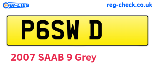P6SWD are the vehicle registration plates.