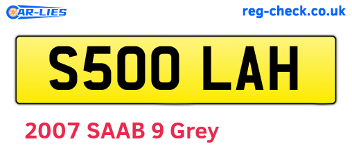 S500LAH are the vehicle registration plates.