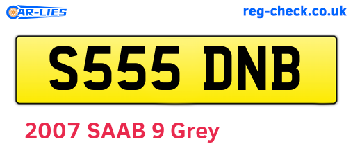 S555DNB are the vehicle registration plates.