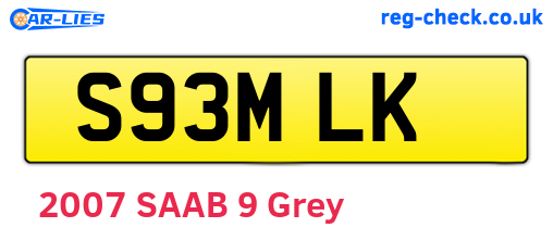 S93MLK are the vehicle registration plates.