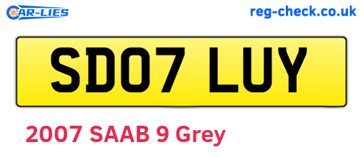 SD07LUY are the vehicle registration plates.