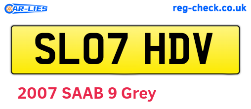 SL07HDV are the vehicle registration plates.