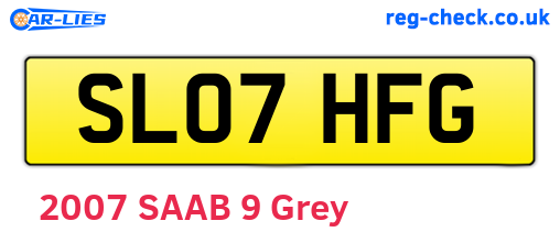 SL07HFG are the vehicle registration plates.