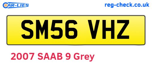 SM56VHZ are the vehicle registration plates.