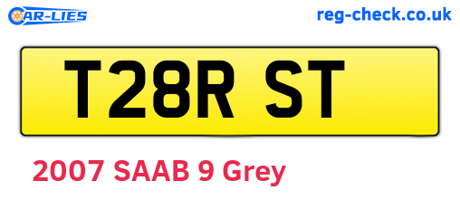 T28RST are the vehicle registration plates.