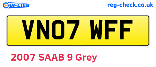 VN07WFF are the vehicle registration plates.