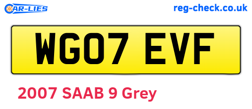 WG07EVF are the vehicle registration plates.