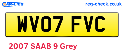 WV07FVC are the vehicle registration plates.