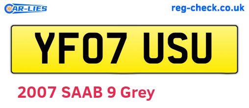 YF07USU are the vehicle registration plates.