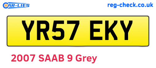 YR57EKY are the vehicle registration plates.