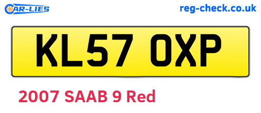 KL57OXP are the vehicle registration plates.