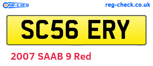 SC56ERY are the vehicle registration plates.