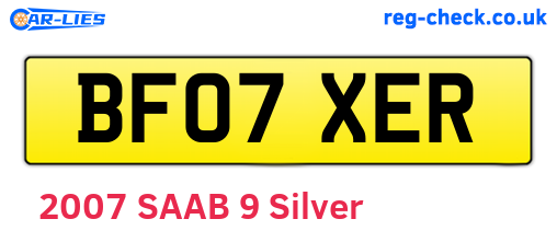 BF07XER are the vehicle registration plates.
