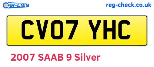 CV07YHC are the vehicle registration plates.