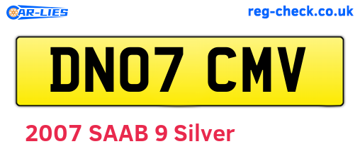 DN07CMV are the vehicle registration plates.