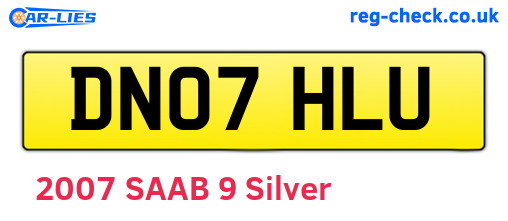 DN07HLU are the vehicle registration plates.