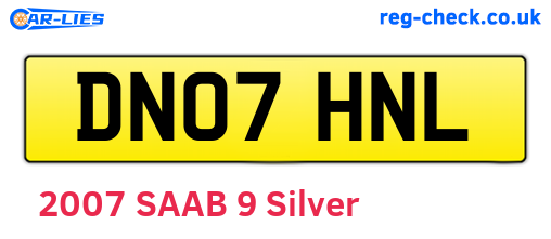DN07HNL are the vehicle registration plates.