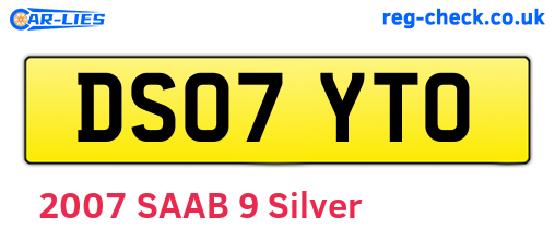DS07YTO are the vehicle registration plates.