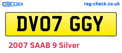 DV07GGY are the vehicle registration plates.