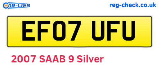 EF07UFU are the vehicle registration plates.