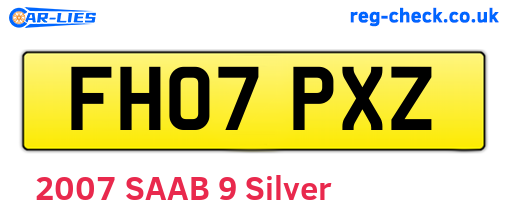 FH07PXZ are the vehicle registration plates.