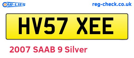 HV57XEE are the vehicle registration plates.