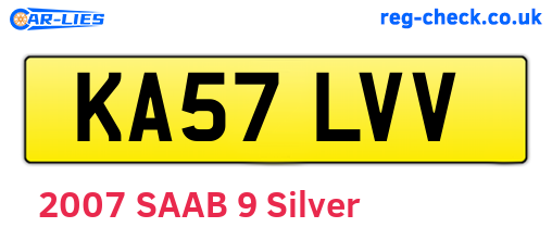 KA57LVV are the vehicle registration plates.