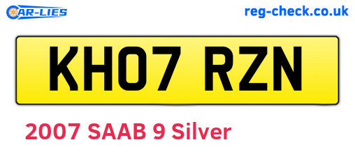 KH07RZN are the vehicle registration plates.