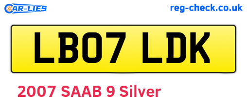 LB07LDK are the vehicle registration plates.