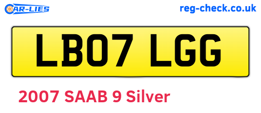 LB07LGG are the vehicle registration plates.