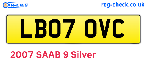 LB07OVC are the vehicle registration plates.
