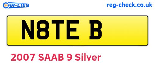 N8TEB are the vehicle registration plates.