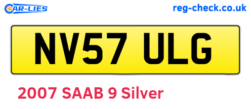 NV57ULG are the vehicle registration plates.