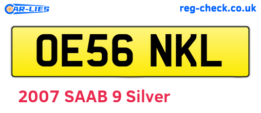 OE56NKL are the vehicle registration plates.