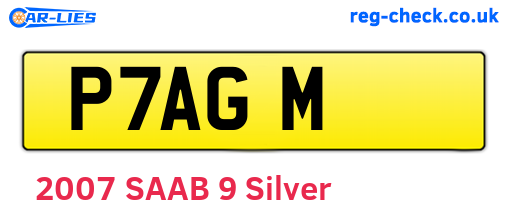 P7AGM are the vehicle registration plates.