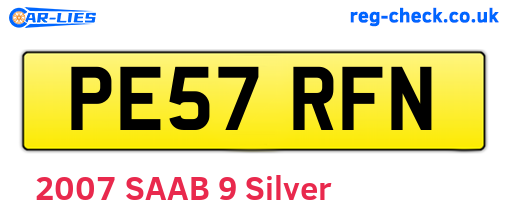 PE57RFN are the vehicle registration plates.
