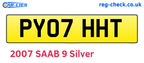 PY07HHT are the vehicle registration plates.
