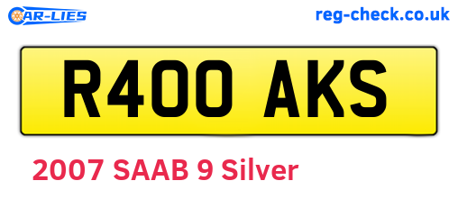 R400AKS are the vehicle registration plates.