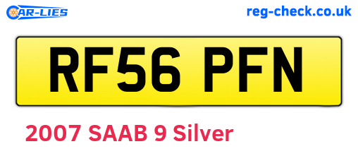 RF56PFN are the vehicle registration plates.