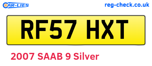 RF57HXT are the vehicle registration plates.