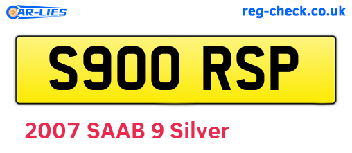 S900RSP are the vehicle registration plates.