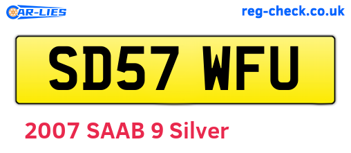 SD57WFU are the vehicle registration plates.