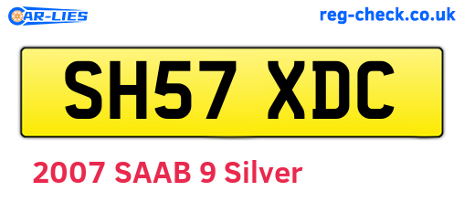 SH57XDC are the vehicle registration plates.