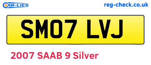 SM07LVJ are the vehicle registration plates.