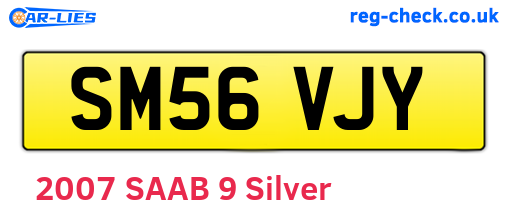 SM56VJY are the vehicle registration plates.